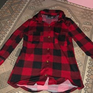 Plaid flannel button up